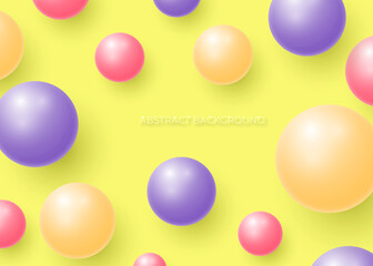 Abstract background from colorful multicolored spheres. Vector illustration.