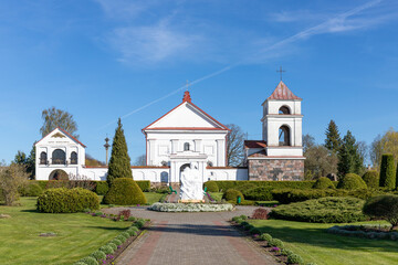 Fototapeta na wymiar old church in a small town in the east