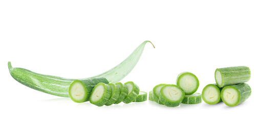 zucchini isolated on white background.