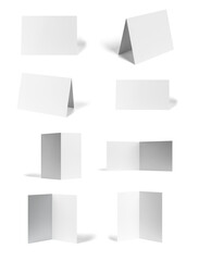 folded leaflet white blank paper template book desktop calendar