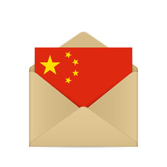 Envelope with China flag