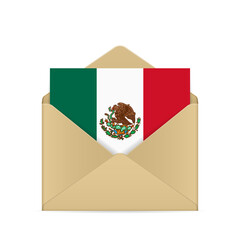 Envelope with Mexico flag