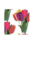 Tulip pattern. Vector stock illustration.