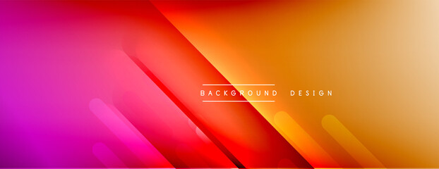 Dynamic lines abstract background. 3D shadow effects and fluid gradients. Modern overlapping forms