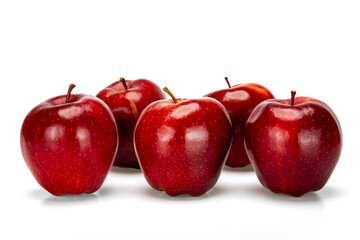 Red apples isolated.