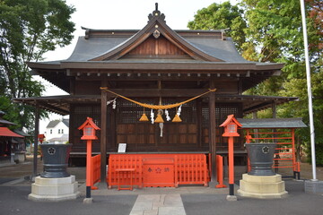 Naklejka premium 日本 埼玉 高岩天満神社 5月 風景