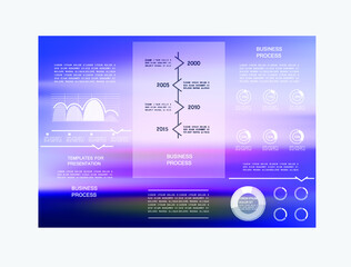 Brochure for business reports, cover layout and infographics