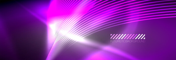 Neon dynamic beams vector abstract wallpaper background. Wallpaper background, design templates for business or technology presentations, internet posters or web brochure covers