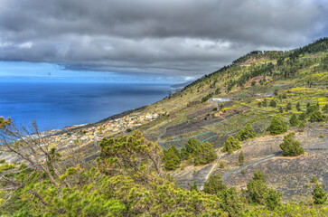 Fototapeta na wymiar San Antonio Volcano, La Palma, HDR Image