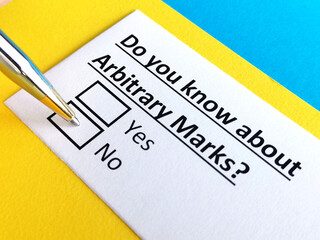 One person is answering question about arbitrary marks.