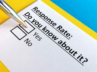 One person is answering question about response rate.