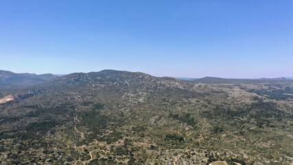 Obraz premium Massif des corbières dans le sud de la France