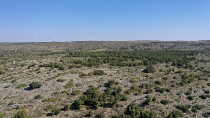 Massif des corbières dans le sud de la France