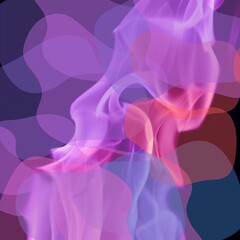 3 D shapes and fume abstract illustration