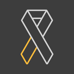 Aids vector icon on dark background. Medical sign