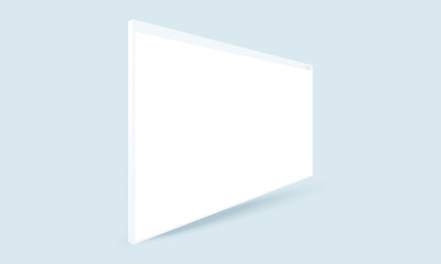 Blank browser window. Desktop computer frame. Vector clay mockup. - obrazy, fototapety, plakaty