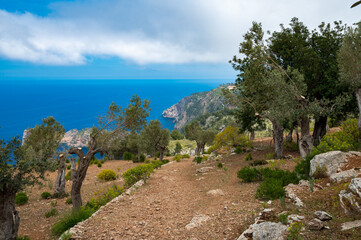 Fototapeta na wymiar Die Nordküste von Mallorca bei Son Mariog / Miramar