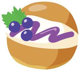 ブルーベリーのマリトッツォ