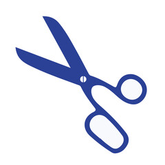 Scissor Barber Hairstyle Tool With Sharp Blade Flat Icon Graphic Illustration