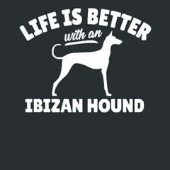 ibizan hound dog owner cool dog gift idea Logo Vector Template Illustration Graphic Design design for documentation and printing
