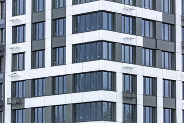 Obraz premium Multi-storey residential building built according to the city housing renovation program in Moscow. Russia