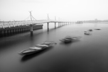 bridge in the fog