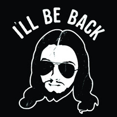 ill be back jesus coming womens poster design illustration vector Logo Vector Template Illustration Graphic Design design for documentation and printing