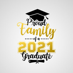 Vector illustrate design graduation 2021 logo. Class of 2021, Senior 2021 badges design.