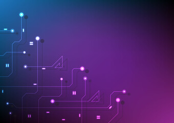 Digital technology world. Business virtual concept connection. Vector Illustration