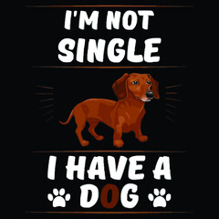 im not single i have a dog funny dog design womens loose fit poster design illustration vector
