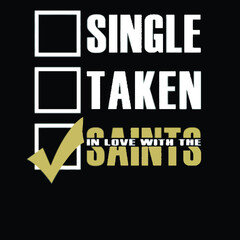 in love with saints jersey Logo Vector Template Illustration Graphic Design design for documentation and printing