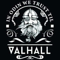 in odin we trust womens knotted Logo Vector Template Illustration Graphic Design design for documentation and printing
