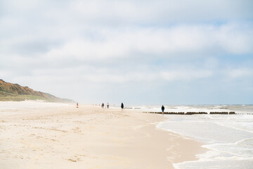 West coast of the island Sylt- red cliffs.