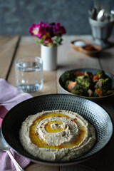 Hummus with olive oil