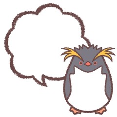 イワトビペンギンと吹き出し