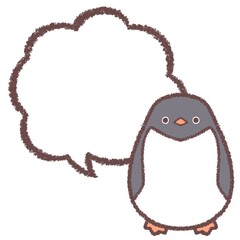 アデリーペンギンと吹き出し