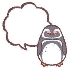 マゼランペンギンと吹き出し