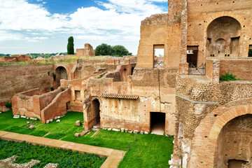 Ancient Roman House of Augustus on Palatine Hill, Rome, Italy