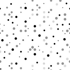 Dots pattern.Black grey circles different sizes on white background. Technology background. Vector illustration