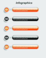 Fototapeta premium Infographics banners for web layout.