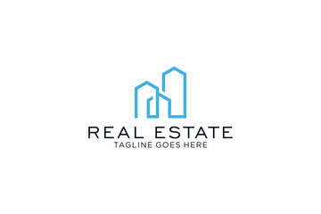 Real Estate Logo. Construction Architecture Building Logo Design Template Element.