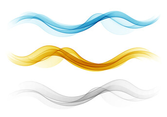 Set of abstract wavy colored elements.Wave flow element for design.