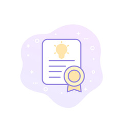 patent vector icon with outline