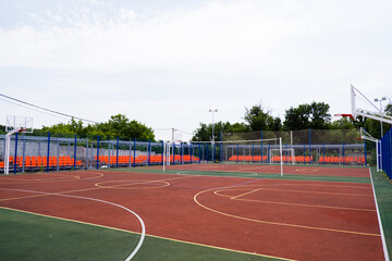 Sports ground in courtyard of residential complex