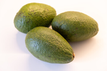 Ripe avocado. Organic avocados are on the kitchen countertop. Selective focus.