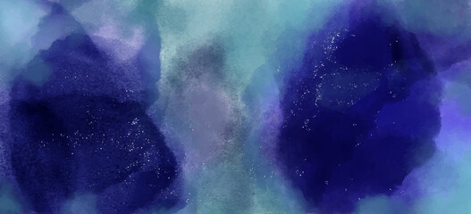  Background of abstract watercolor vector illustration of cosmic image. Galaxy website, header, banner, 