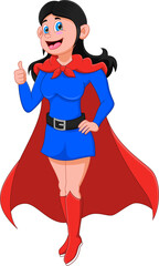 cute girl wearing superhero costume