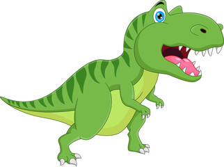 cartoon cute dinosaur smiling pose