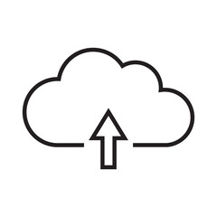 cloud line icon on white background