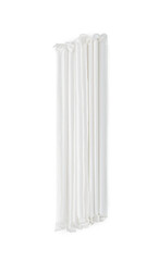 abstract paper packaging straws on white background